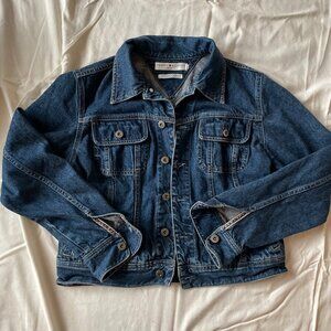 Tommy Hilfiger Jeans Denim Jacket with Logo Sleeve Detailing and Buttons